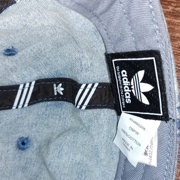 adidas Originals Washed Denim Patch Strapback Cap main image 11